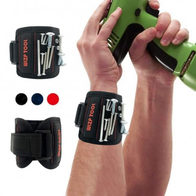 WLZP 2018 Magnetic Wristband With 15 Powerful Strong Magnets for Holding Screws Nails, Scissors, Bits, Fasteners, Washers, Bolts, Small Tools and Much More a Unique and Tool Gift Item For - DIY Handyman, Men, Women, Dad, Husband, Boyfriend