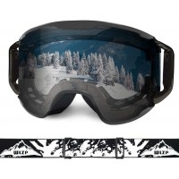 Ski Goggles, Snow Sports Goggles for Snowboard Snowmobile Skate Motorcycle Riding, Dustproof Scratch Resistant, Double Anti Fog UV400 OTG Over Glasses Helmet Compatible for Men Women Youth Unisex